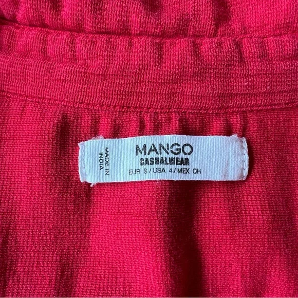 Red Tunic button up shirt dress - Picture 4 of 5